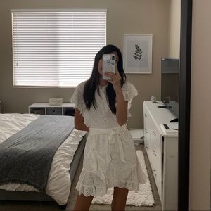 PRINCESS POLLY WHITE DANDELION DRESS - SIZE 2